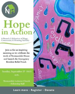 Invitation to Hope in Action with details in text and image of painted mural.